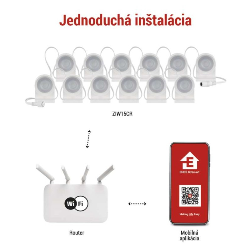 GOSMART STRING DOWNLIGHTS RGBIC+CCT 12PC 4