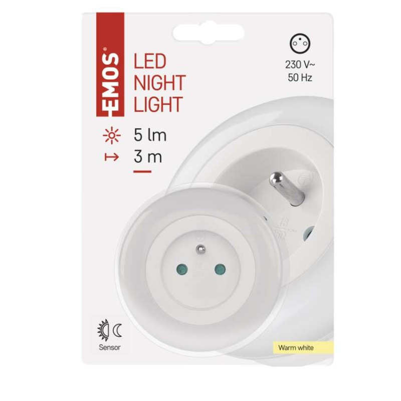 Svietidlo nočné + zásuvka 3 LED P3320 3