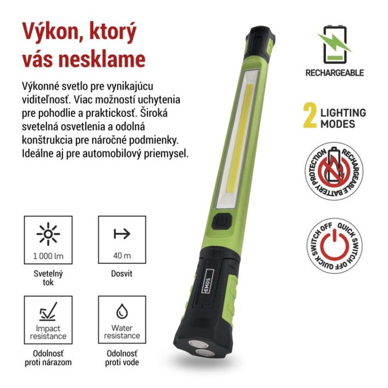COB LED NAB. PRAC. SVÍTILNA 1000LM 2600M 1