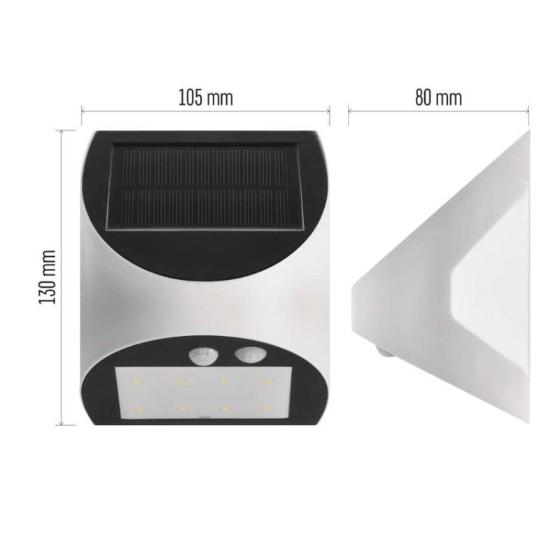 LED SOLARNÍ SVITIDLO LUMI 240LM IP54 NW 4