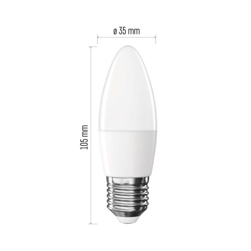 LED CLS CANDLE 4,2W(40W) 470lm E27 WW