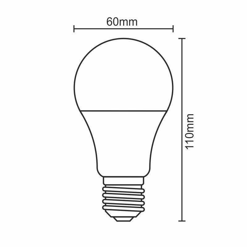 LED žiarovka 12W - A60 / E27 / SMD / 4000K - ZLS523 1