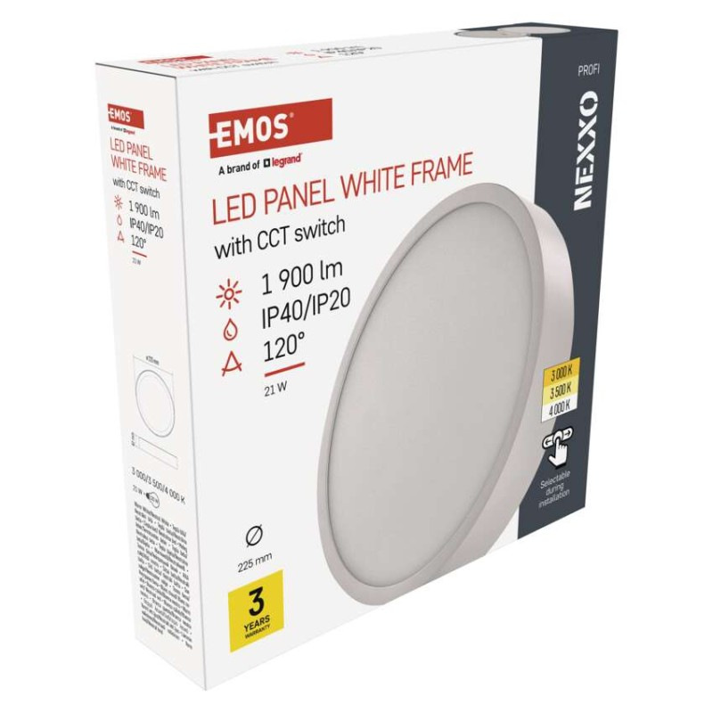 LED SVÍTIDLO NEXXO PŘ.KR 21W 1900LM IP40 10