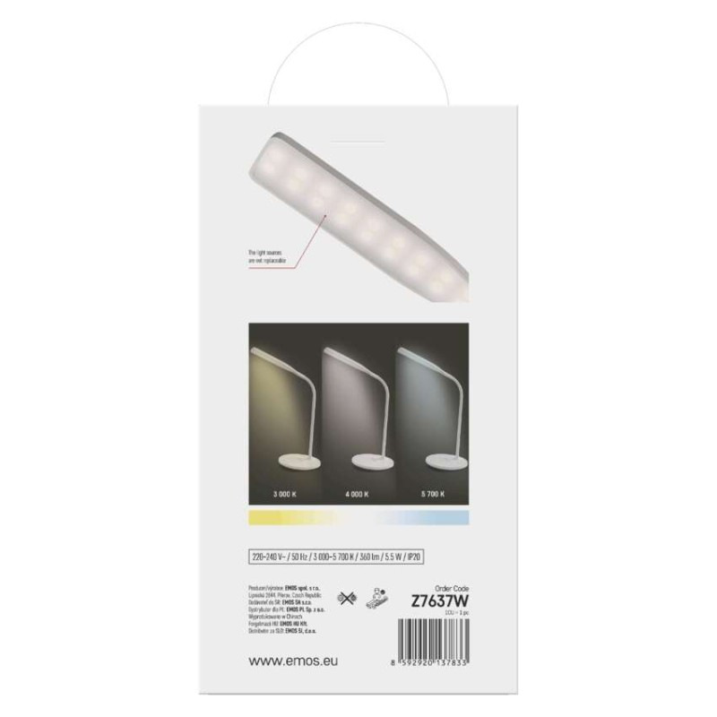LED STOLNÍ LAMPA OSCAR BÍLÁ 11