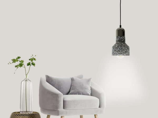 Závesné svietidlo Terrazzo / čierna 1 x E27 - ME0214R/B 4