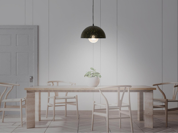 Závesné kovové svietidlo 1 x E27 - ME0004R 6