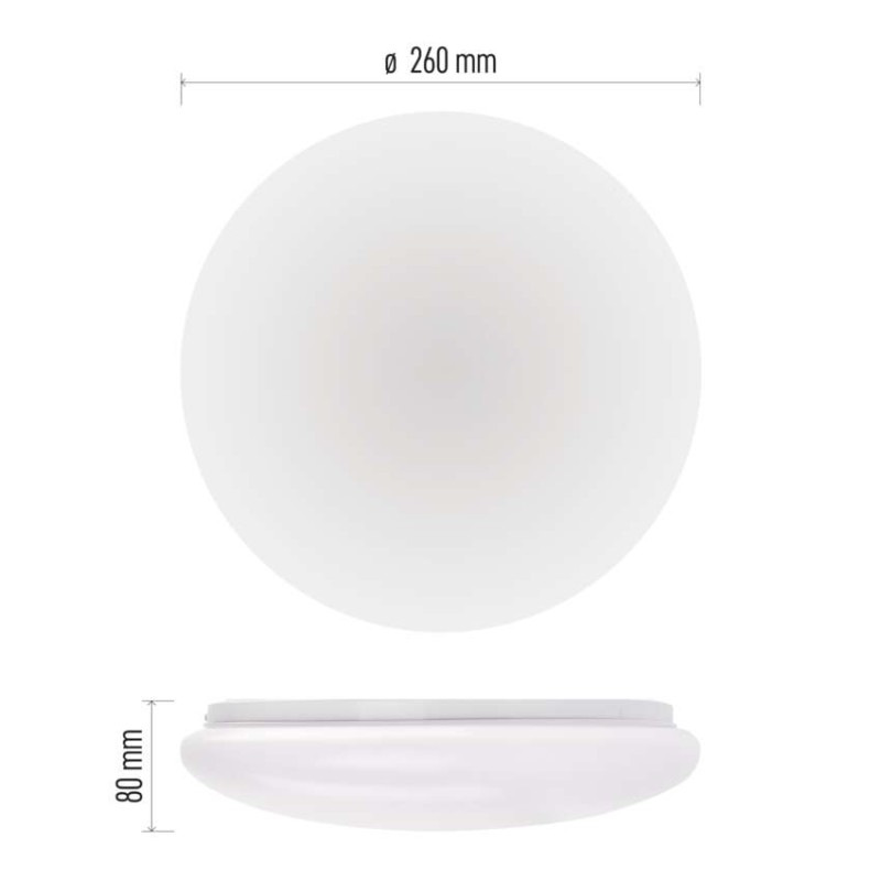 Svietidlo LED prisadené FIONI, kruhové 12W, IP44, 4000K, 2