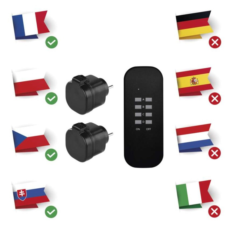 Diaľkovo ovládané zásuvky IP44 P0067 1