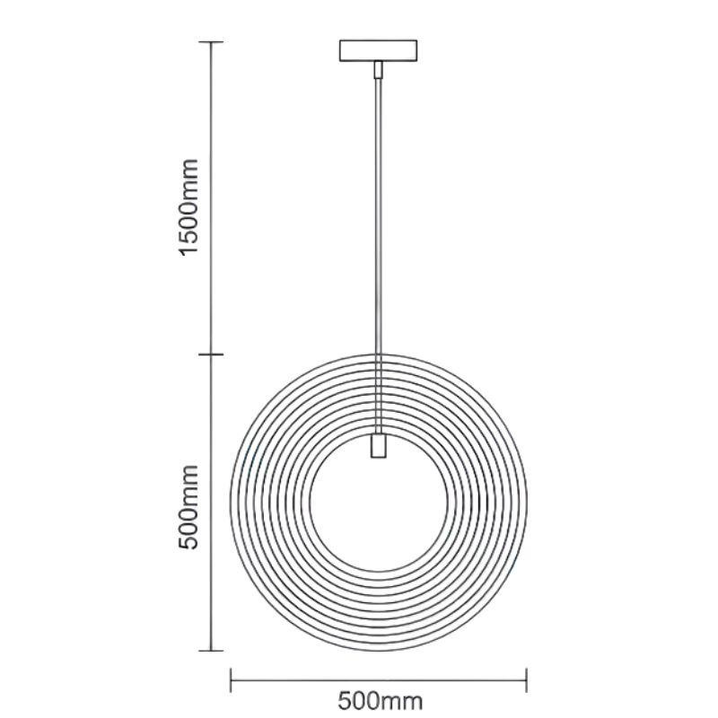 Závesné svietidlo z masívneho dreva E27 / 500 - WRE062 1