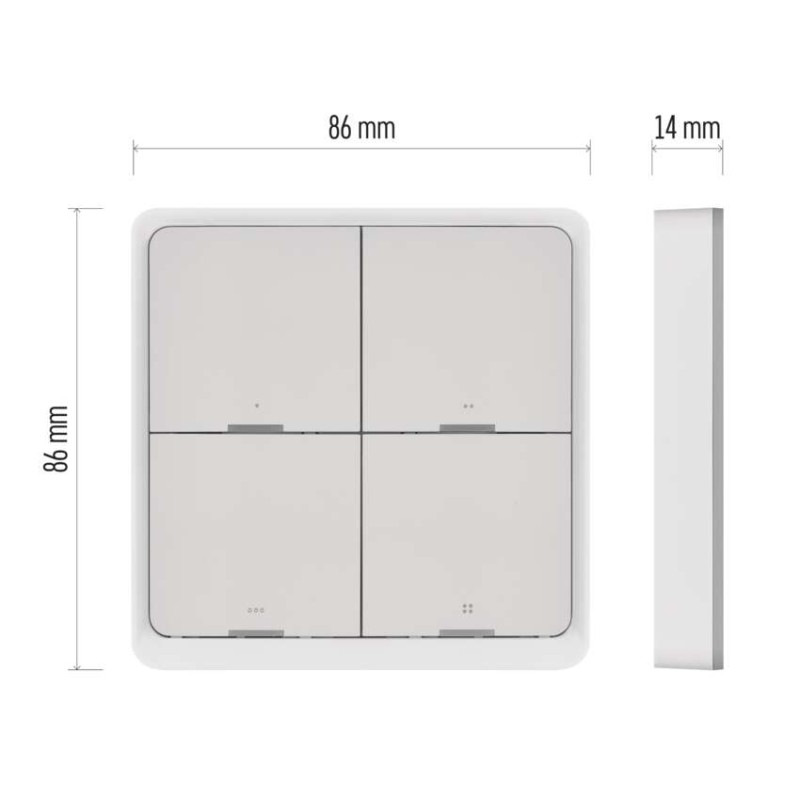 GOSMART SCÉNICKÝ VYPÍNAČ 4TL IP-2004ZW Z 13