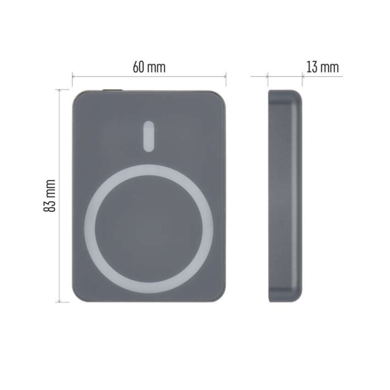EMOS POWERBANKA WI 522 5000MAH ŠEDÁ 1