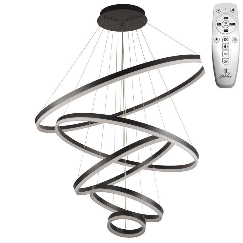 LED závesné svietidlo na lanku + diaľkový ovládač 210W - J4330/B 9