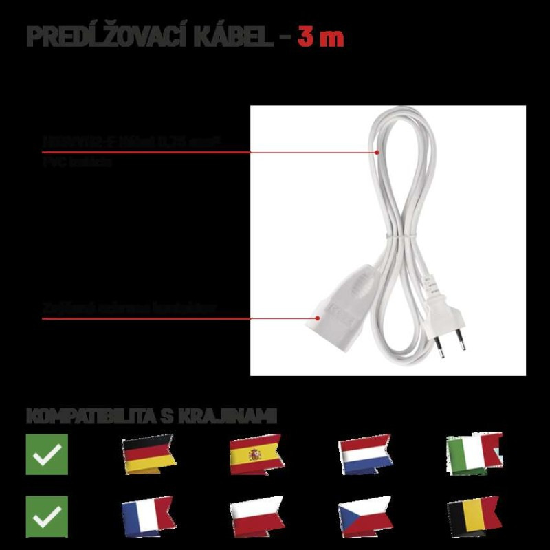 DVOUŽIL.POHYBLIVÝ PŘ. 3M 2,5A 3
