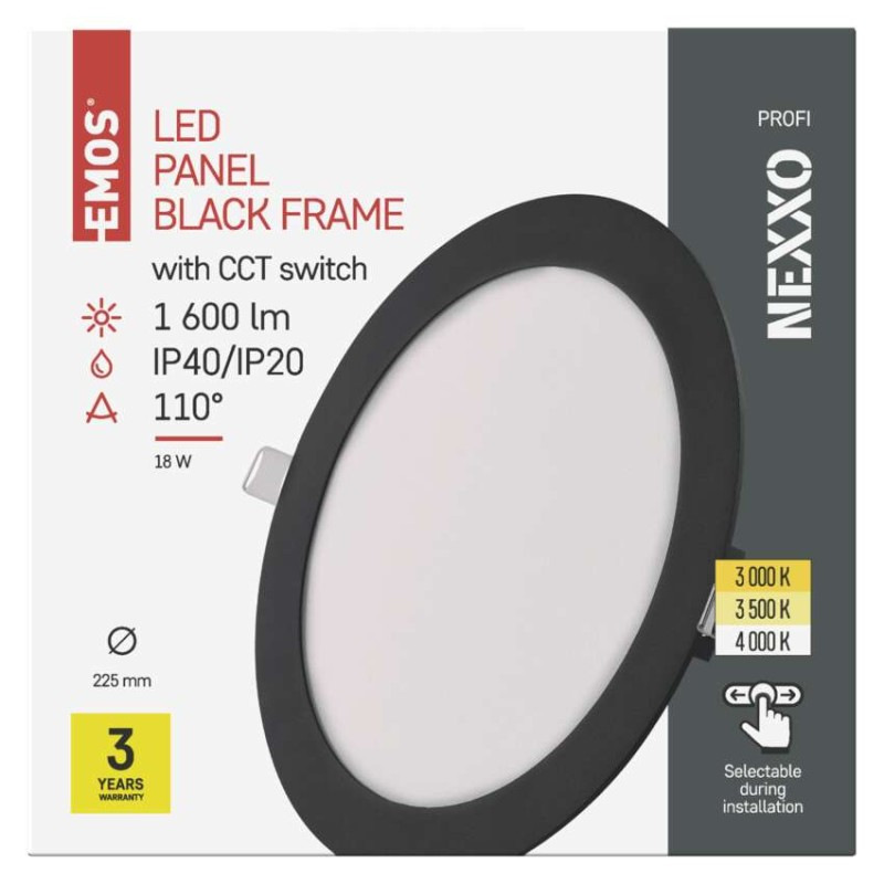 LED SVÍTIDLO NEXXO VES.KR 18W 1600LM IP4 8