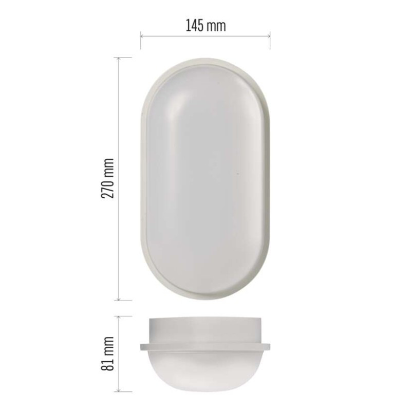 SVIETIDLO LED 20W IP65 NW ovál, prisadené  ZM3020 2