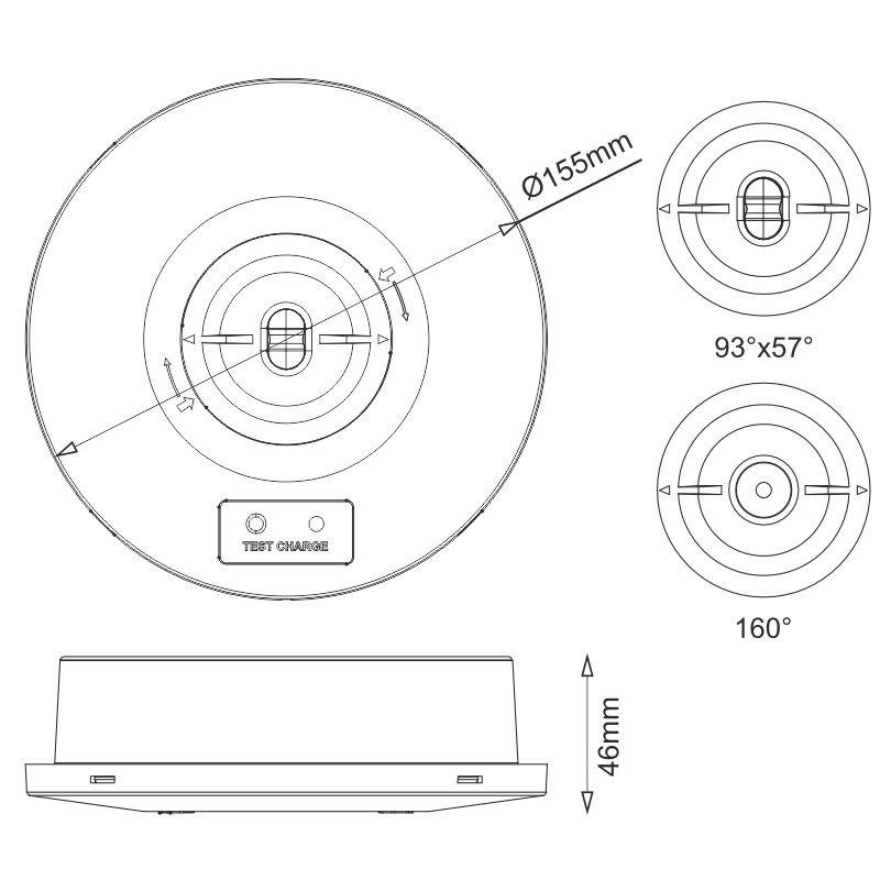 LED núdzové svietidlo 2W / 3h / IP65 - LEL601 7
