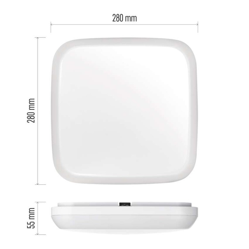 LED DORI PŘ.ČTV IP54/18W/NW B 2