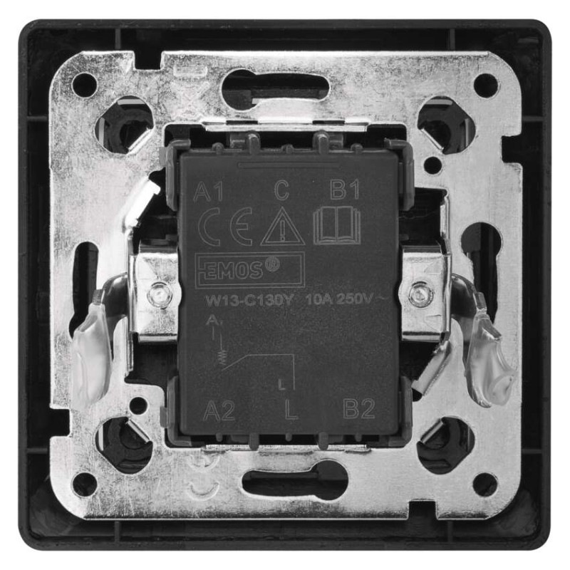 Spínač zvončekový 250 V/10 A max. IP20  antracit  A6100.9 3