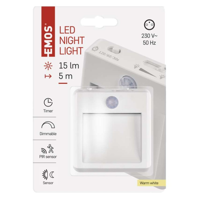 Svietidlo nočné SMD LED S PIR 230V P3319 5
