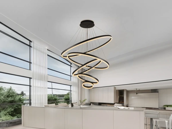 LED závesné svietidlo na lanku + diaľkový ovládač 210W - J4330/B 7