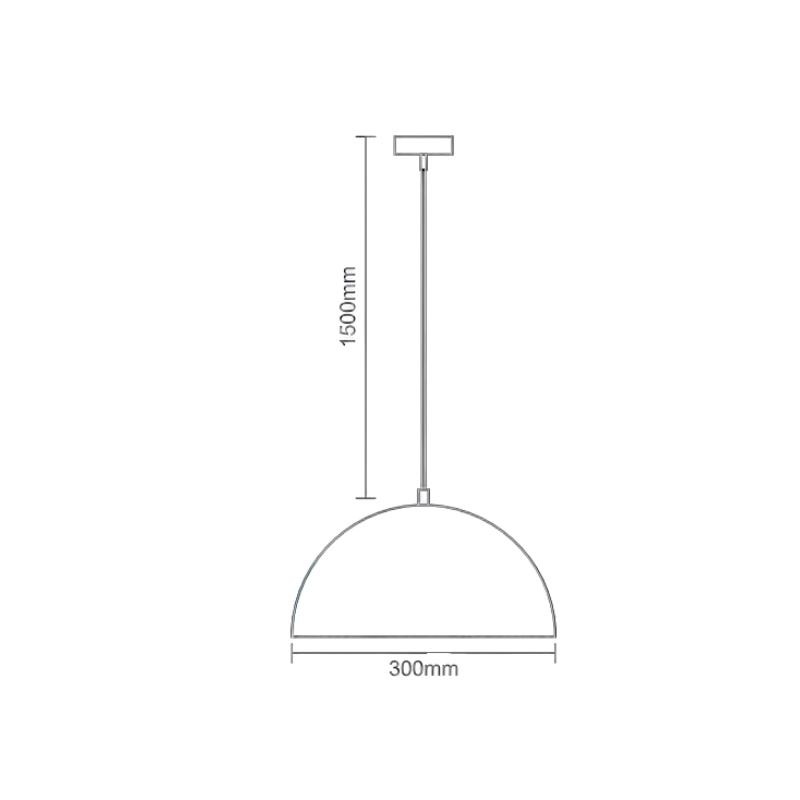 Závesné kovové svietidlo 1 x E27 - ME0004R 5