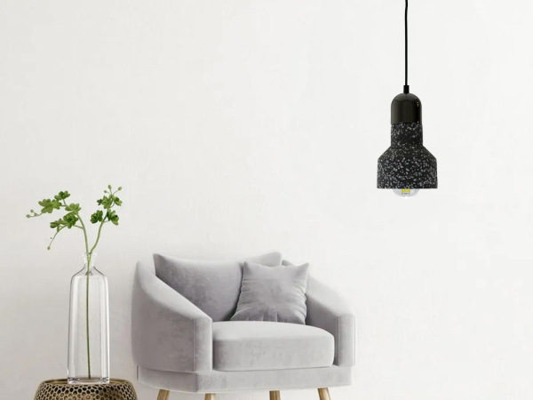 Závesné svietidlo Terrazzo / čierna 1 x E27 - ME0214R/B 7