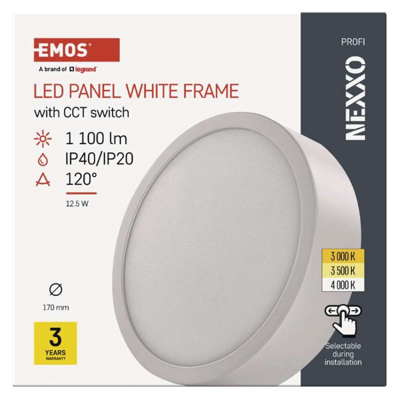 LED SVÍTIDLO NEXXO PŘ.KR 12,5W 1100LM IP 9