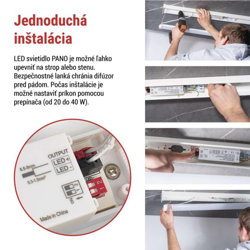 LED LIN. SVÍTIDLO PANO 40W 5600LM IP20 N 2