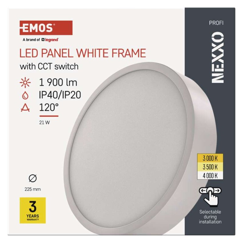 LED SVÍTIDLO NEXXO PŘ.KR 21W 1900LM IP40 9