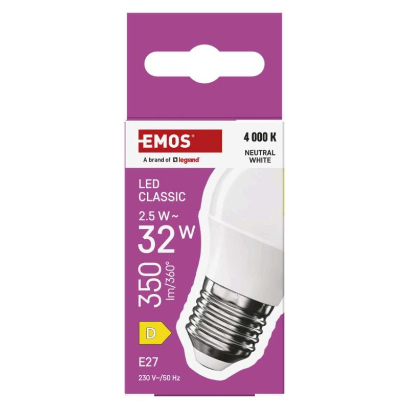 LED CLS MINI GLOBE 2,5W(32W) 350lm E27 N 5