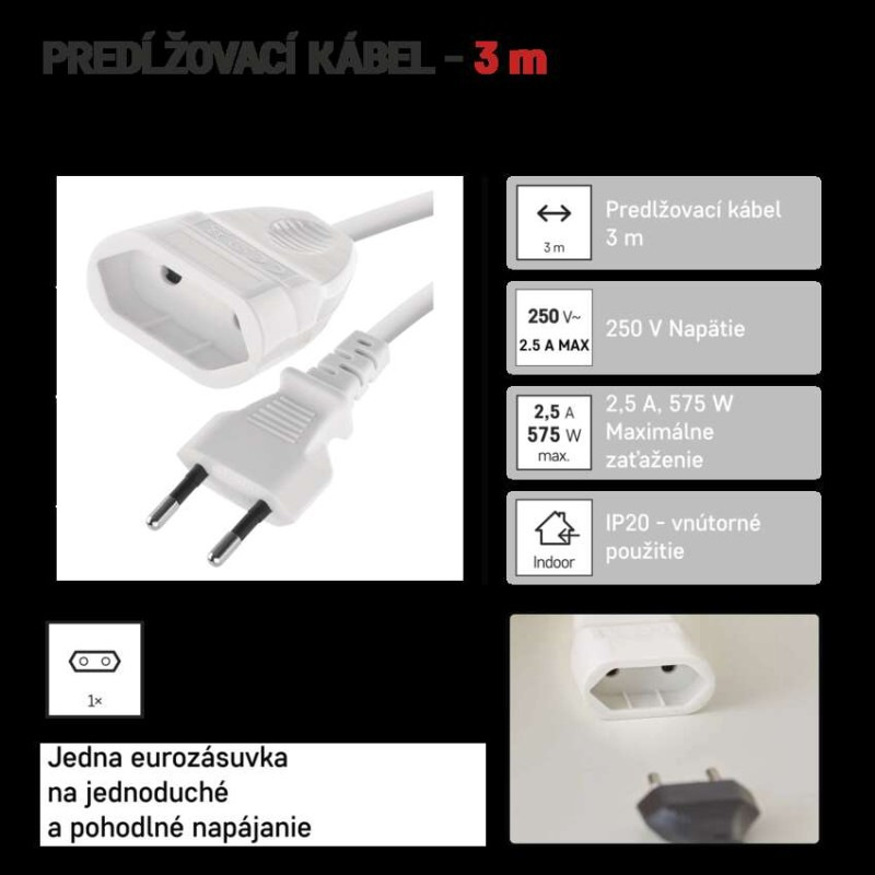 DVOUŽIL.POHYBLIVÝ PŘ. 3M 2,5A 2