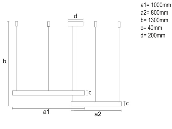 LED visiace svietidlo + diaľkový ovládač 128W - J4383/B 5