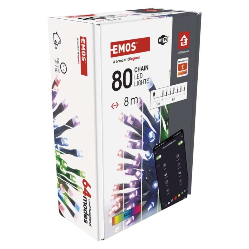 GOSMART 80LED XMAS CLS 8M RGB 9