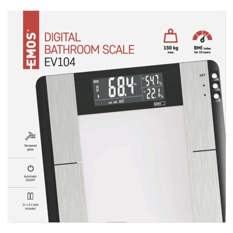 Váha digitálna osobná s BMI indexom PT718  EV104 12