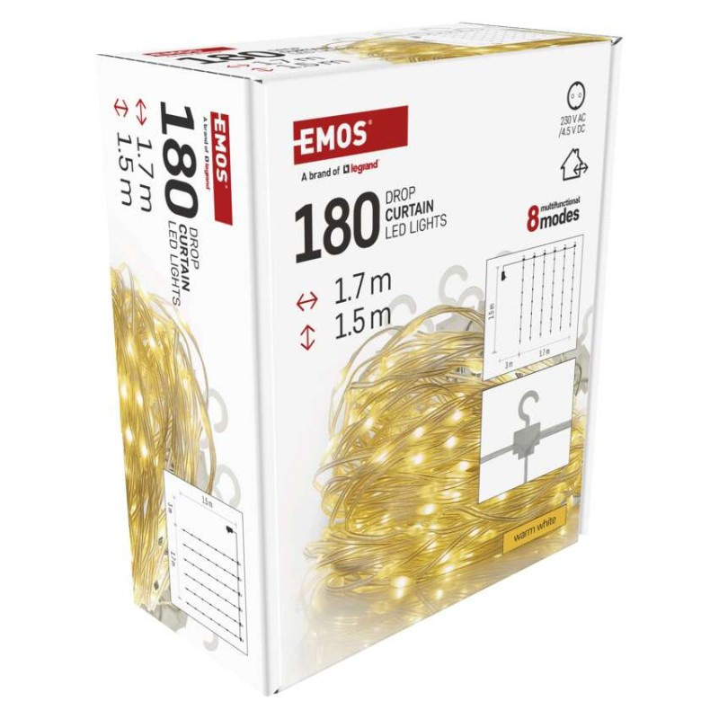 180LED NANO CURTAIN MF 1.7X1,5M WW 10