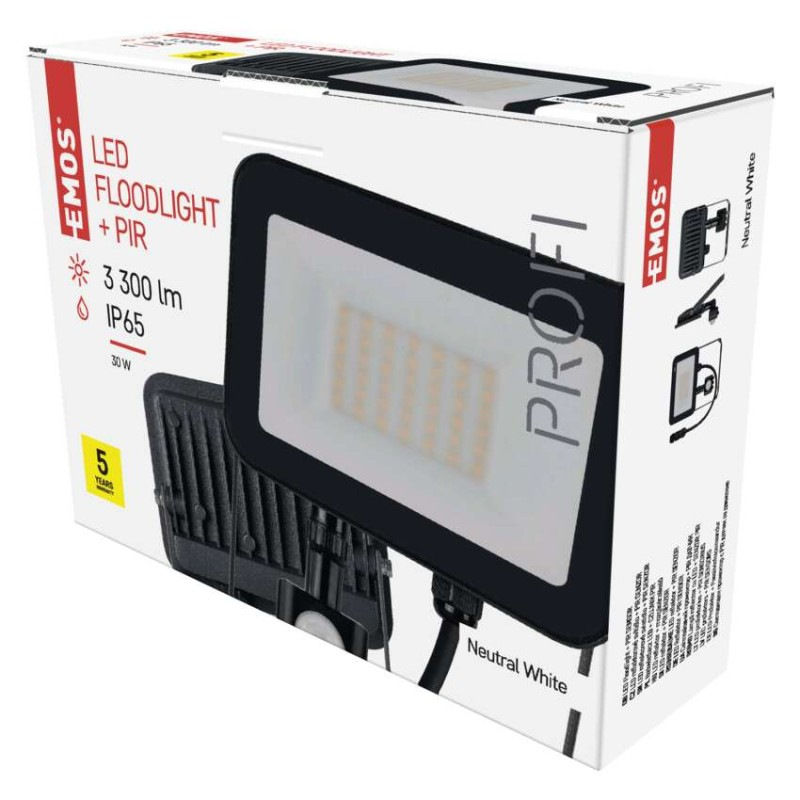 Reflektor LED 30W PIR PROFI NW 4000K IP65  ZS2732
