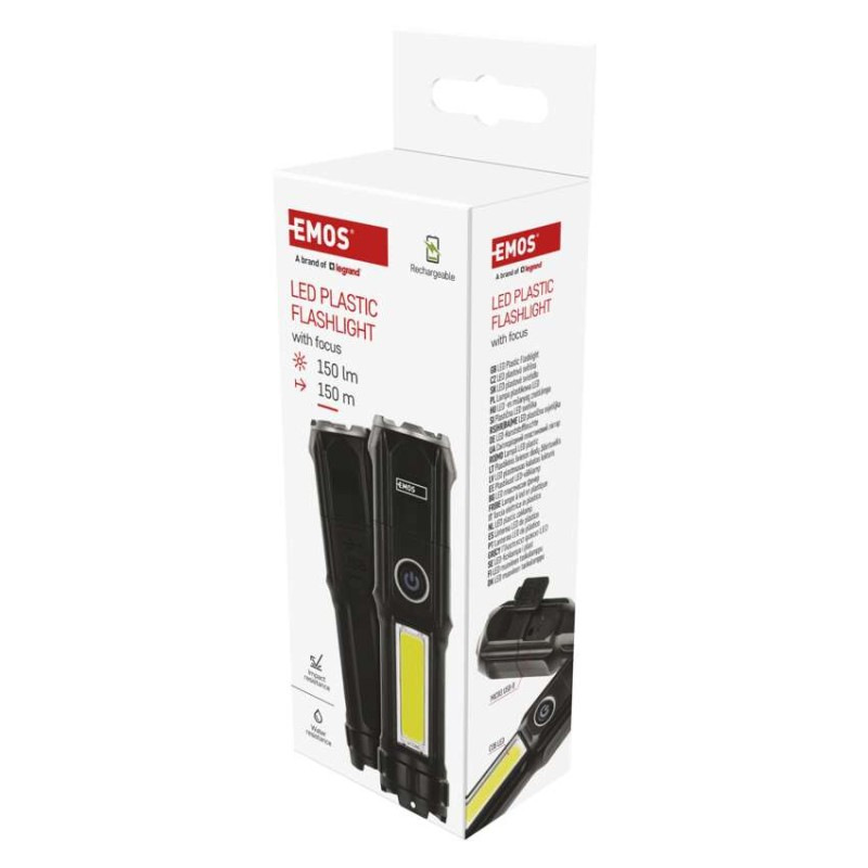 LED+COB LED NAB. SVÍTILNA 150lm 1 200mAh 8