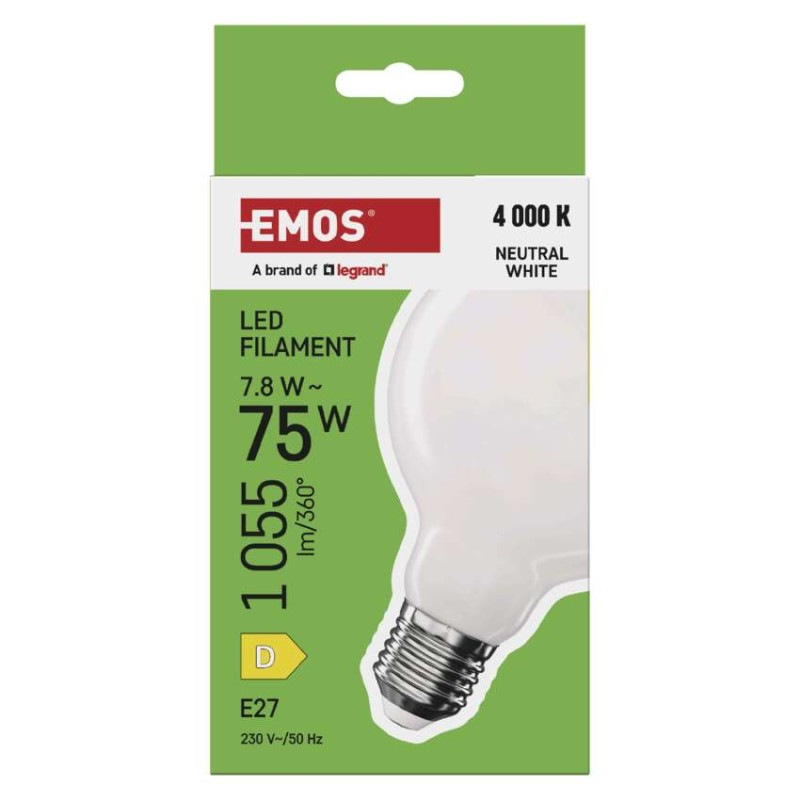 LED FLM G95 GLOBE 7,8W(75W) 1055lm E27 N 6