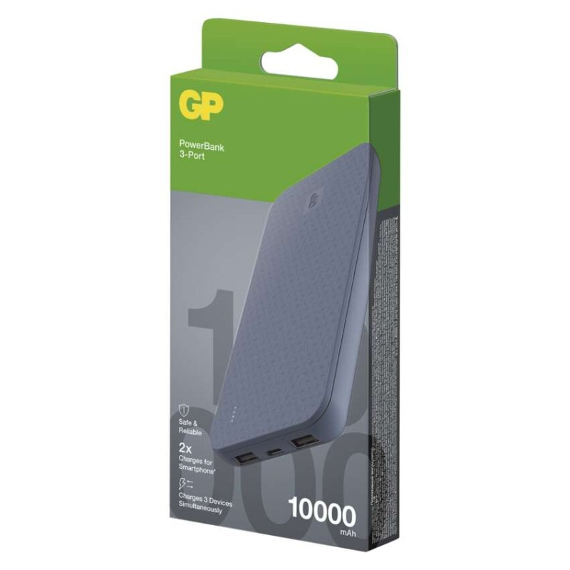 GP B+ PWB 10000mAh MODRÁ 2xUSB-A, 1xUSB-