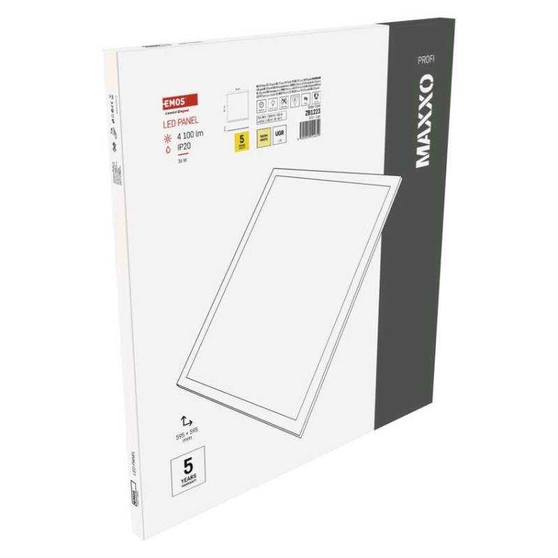 LED PANEL MAXXO V.Č 60×60 36W 4100LM IP2 10