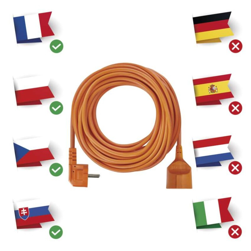 SPOJKA PRODLUZ.20M ORANZ 3x1,5 1
