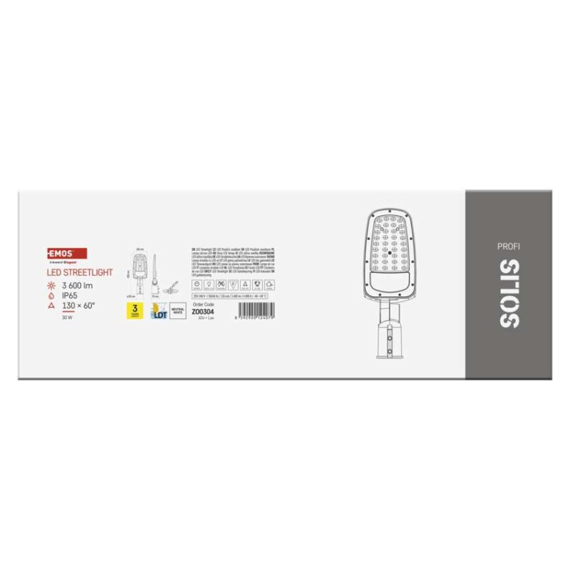 LED Street light SOLIS 30W 3600LM NW 12