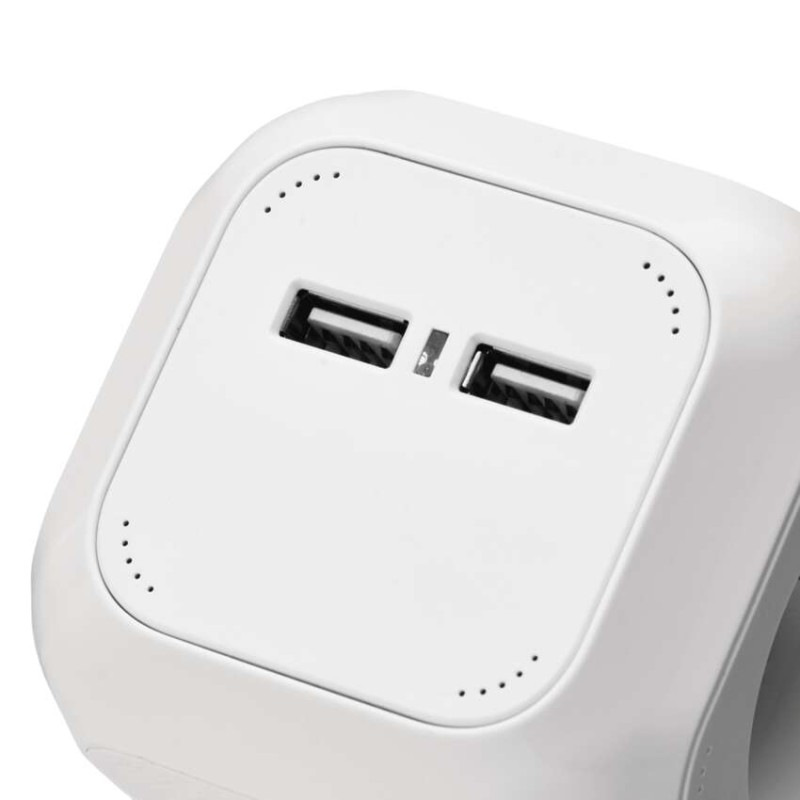Kábel predlžovací 4Z 1,9m + 2xUSB kocka  P04119U 7