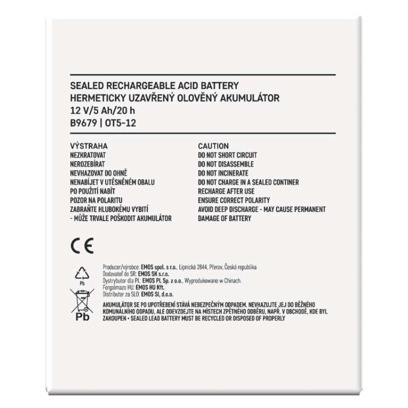 AKUM SLA 12V 5Ah FA6,3 5