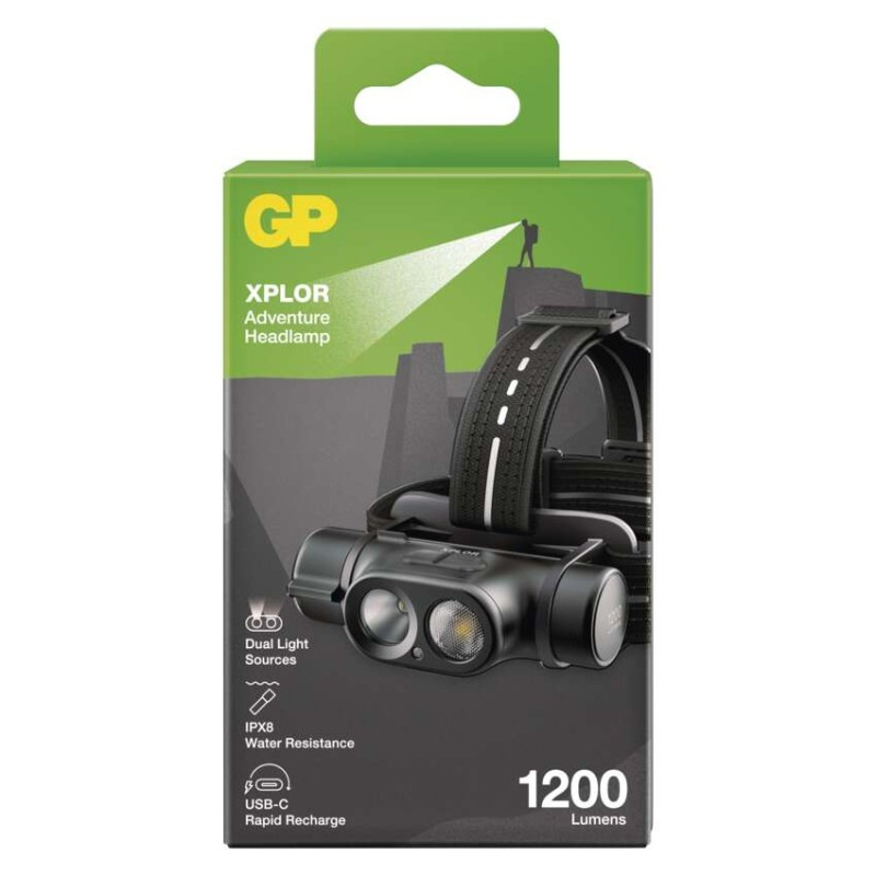 LED nabíjecí čelovka GP Xplor PHR19, 120
