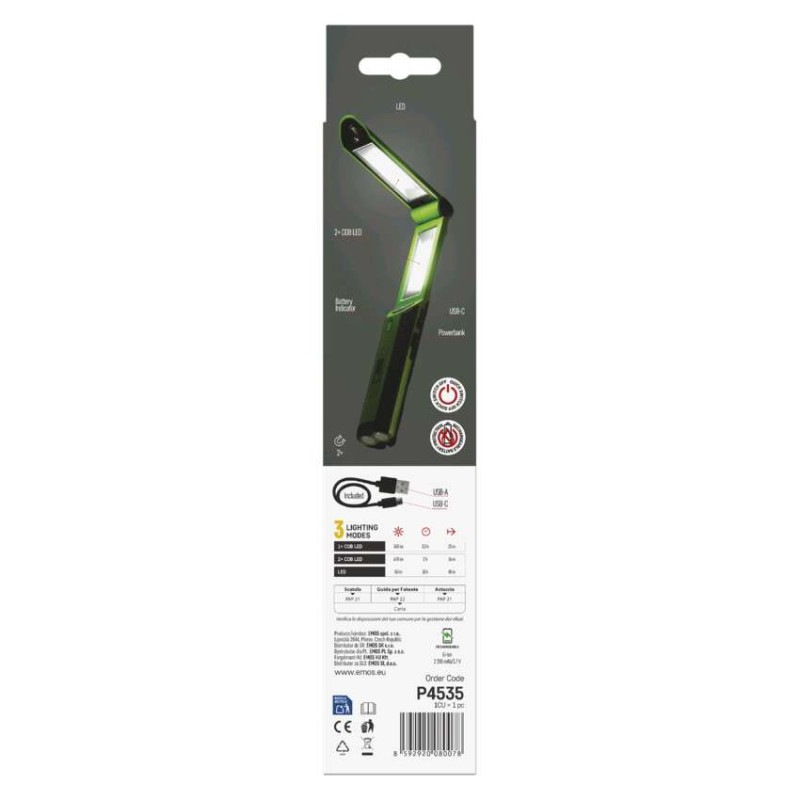 Svietidlo prenosné COB LED P4535 670lm 2200mAh 3,7 V EMOS 9
