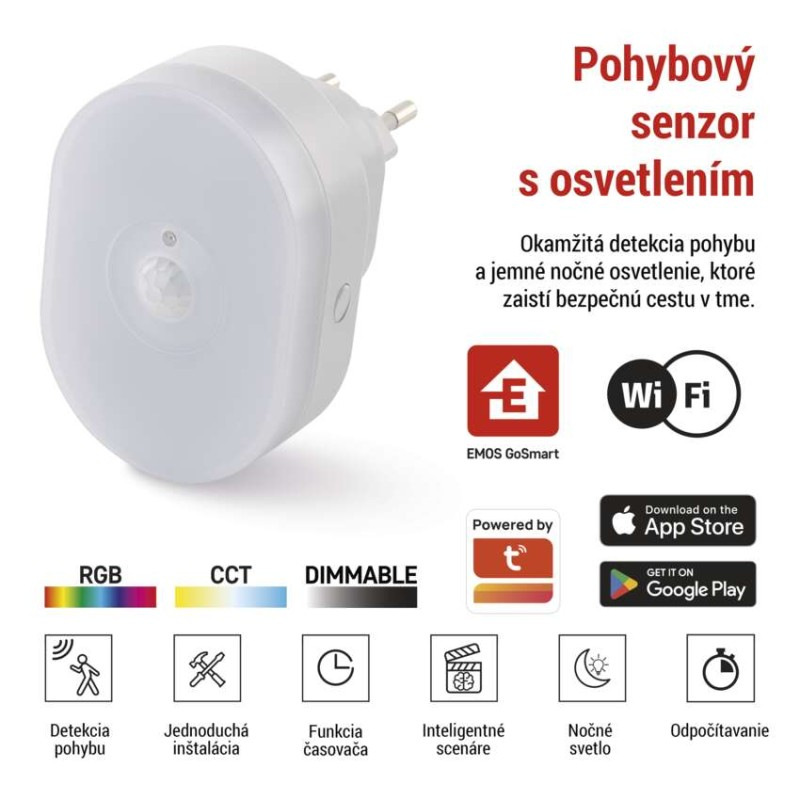 GOSMART WIFI PIR SENZOR S NOČNÍM SVĚTLEM 2