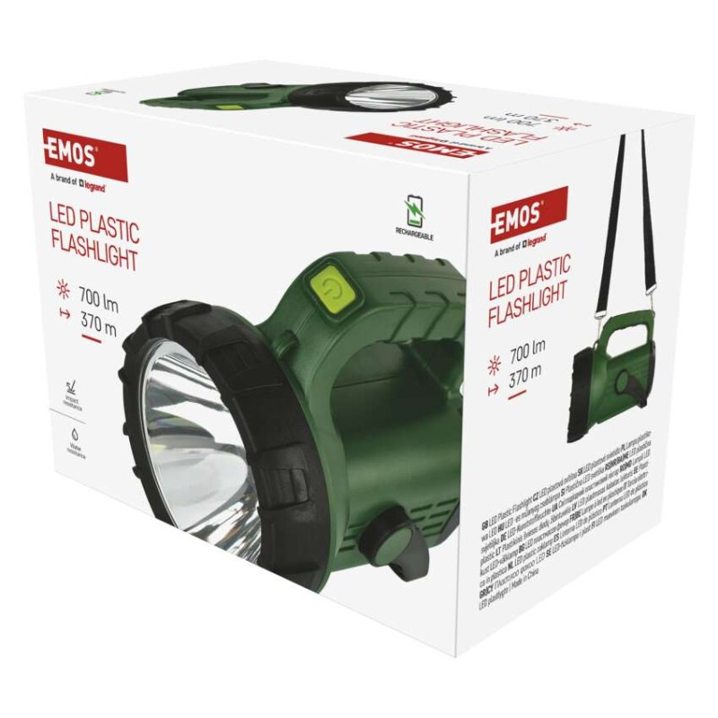 LED+COB LED NABÍJECÍ SVÍTILNA 700 LM 3 6 10