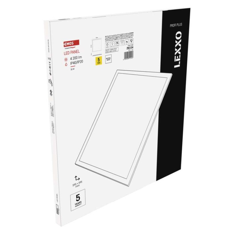 LED PANEL LEXXO B.Č. 60×60 30W 4200LM IP 11