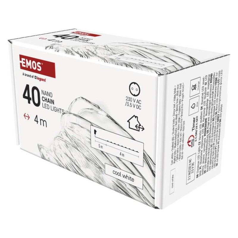 VIANOCE 40LED NANO 4M G IP44 SILVER D3AC02